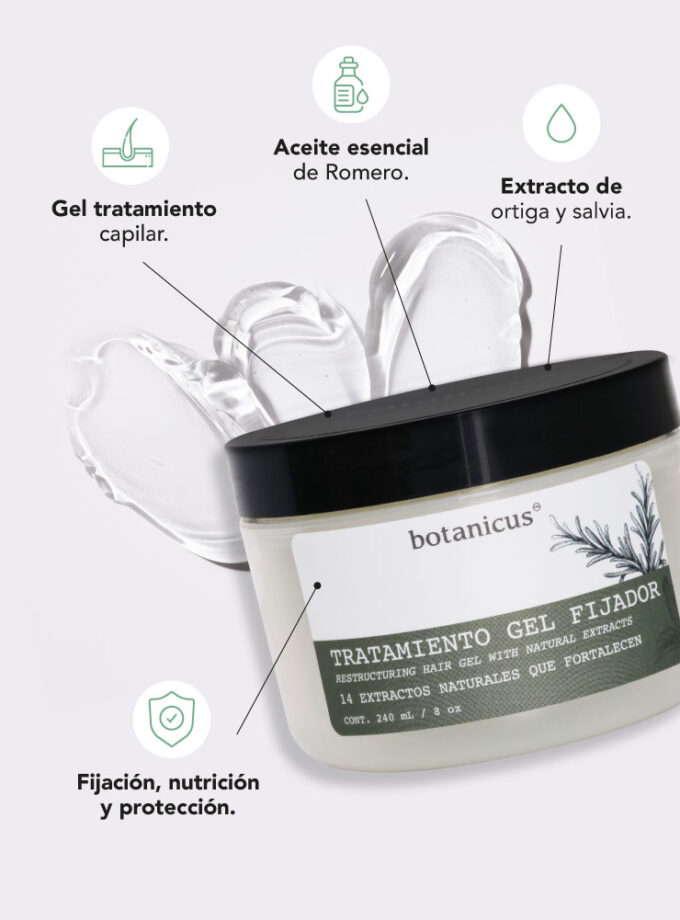 Botanicus|Gel fijador|Romero y Salvia|Capilar
